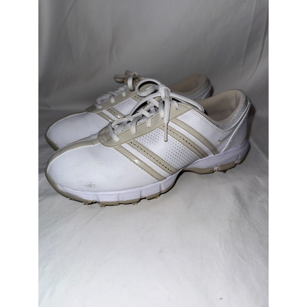 Nike Delight 317622-121 Womens Sneakers 9 White‎ Gray Leather Spikes Golf Shoes